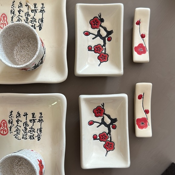 New Japanese sake set with trays - Picture 4 of 4